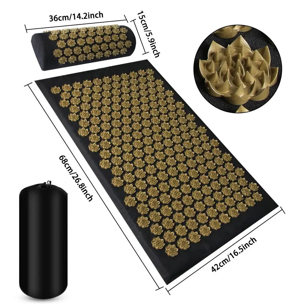 Acupressure Massage Mat and Pillow Set